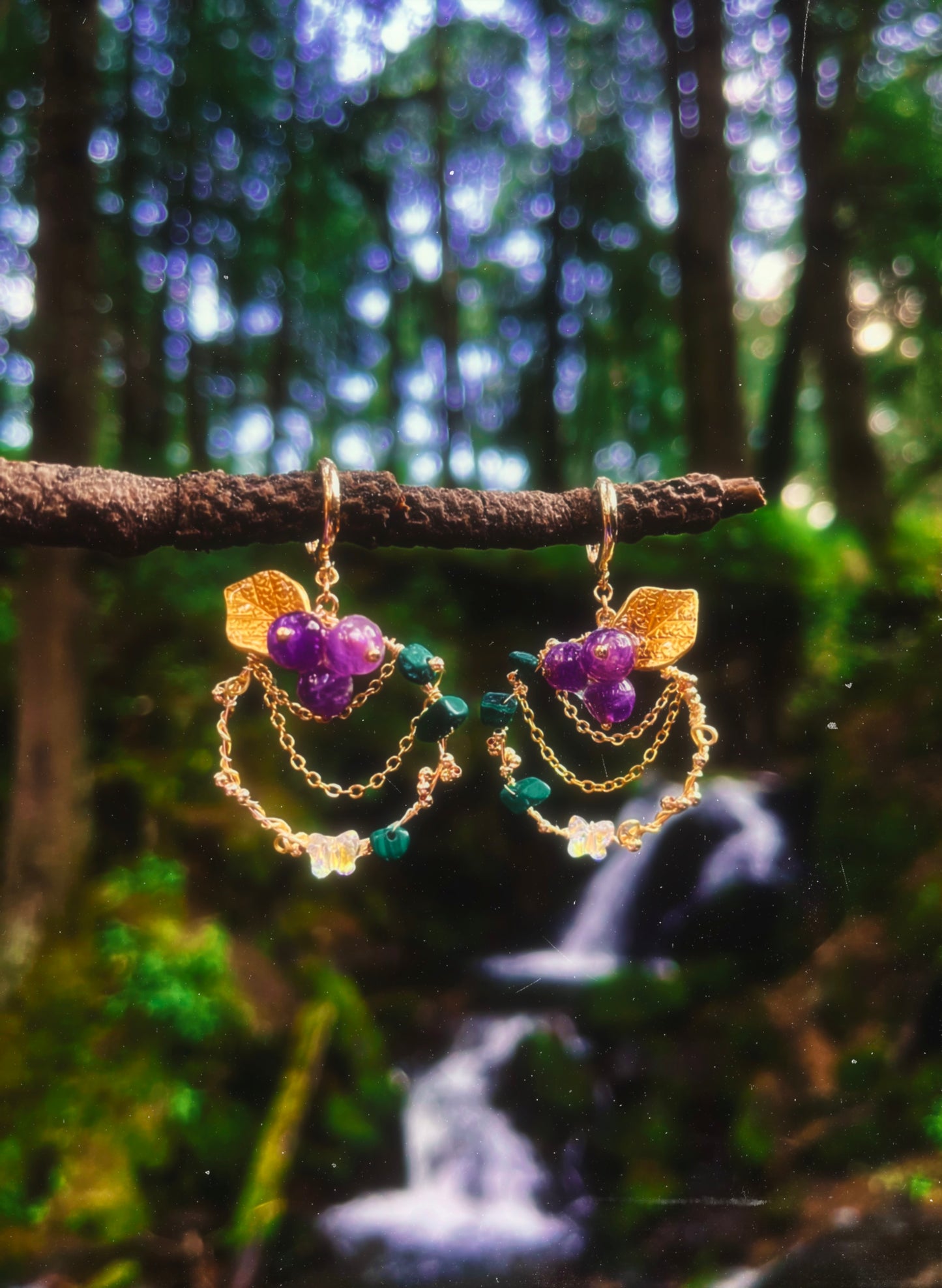 Aretes frutos del bosque