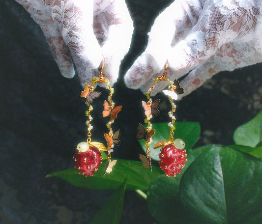 Aretes Fresas de enseño